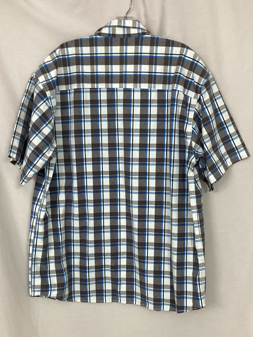 Goodfellow & Co Short-Sleeve Plaid Button-Down Shirt - Blue & Gray - Picture 4 of 4